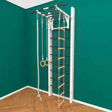 С канатом и кольцами 