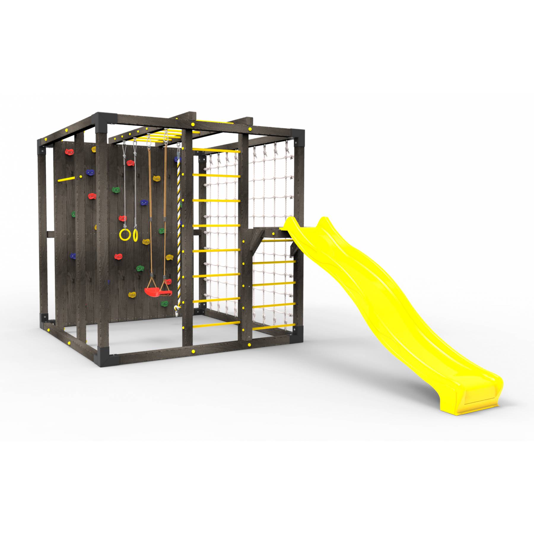 Детская площадка  Пикник Куб «Black»  с горкой