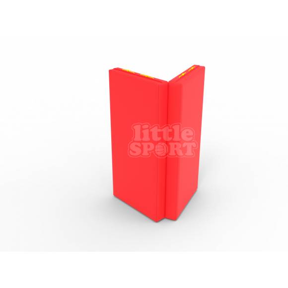 Мат кожзам (100х100х10см) складной в 2 сложения красный\желтый