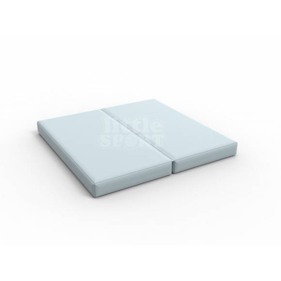 Мат кожзам  (100х100х10см) складной в 2 сложения серый