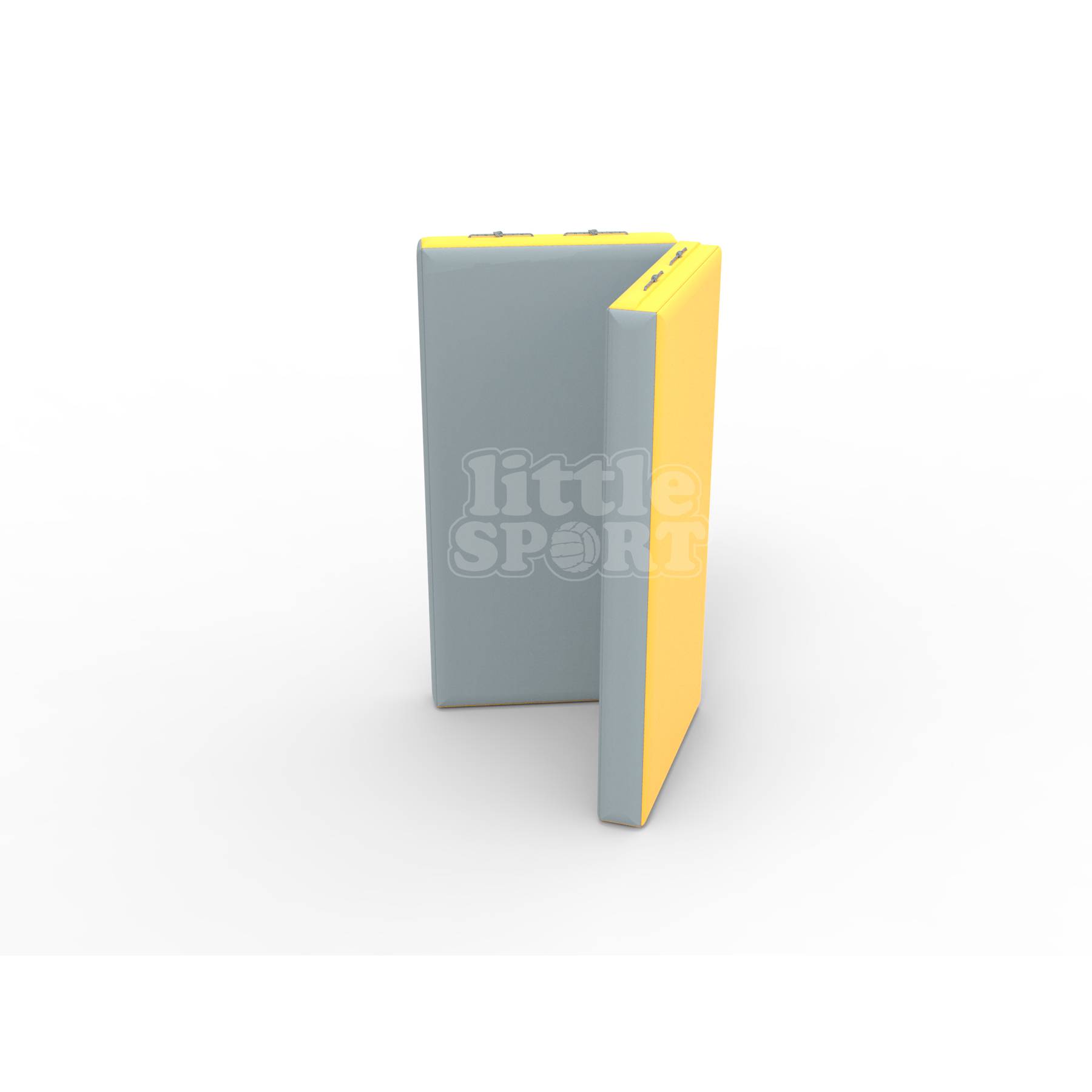 Мат кожзам (100х100х10см) складной в 2 сложения серый\желтый