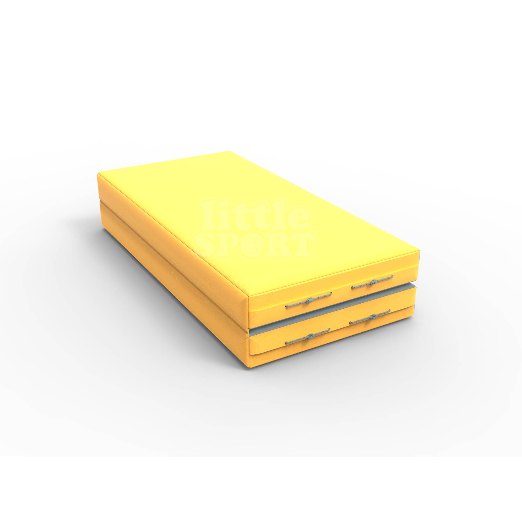 Мат кожзам (100х100х10см) складной в 2 сложения серый\желтый