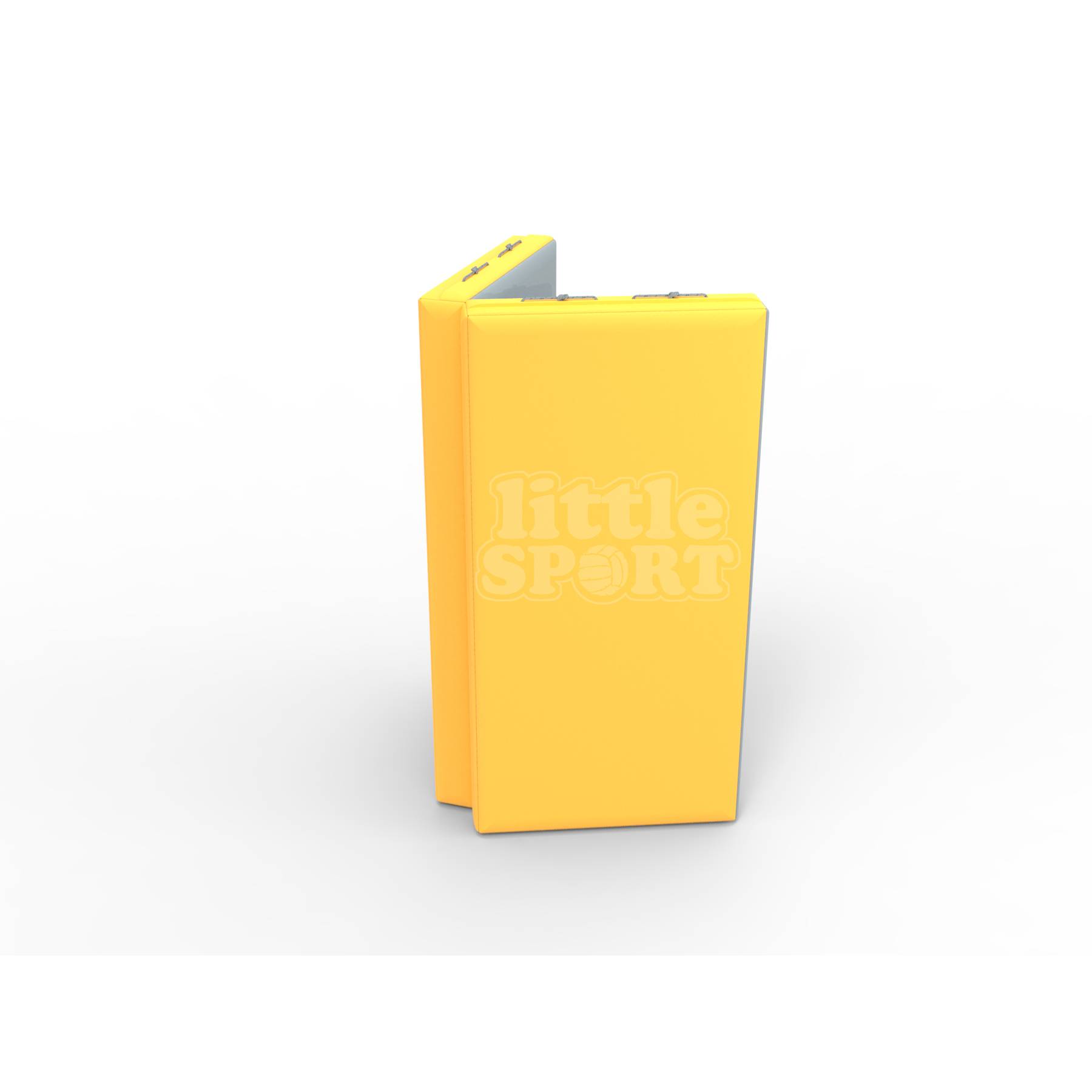 Мат кожзам (100х100х10см) складной в 2 сложения серый\желтый