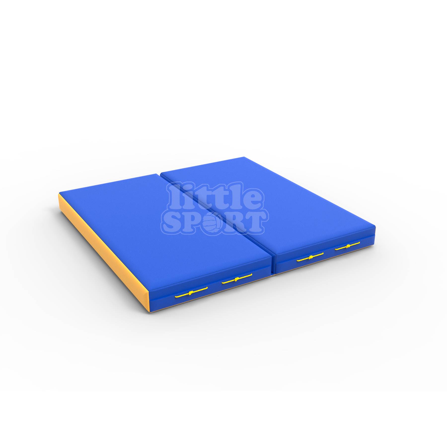 Мат кожзам (100х100х10см) складной в 2 сложения синий\желтый