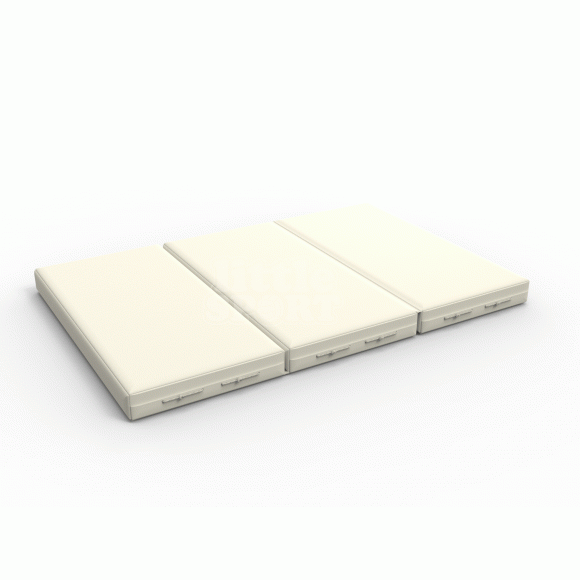 Мат кожзам (100х150х10см) складной в 3 сложения бежевый