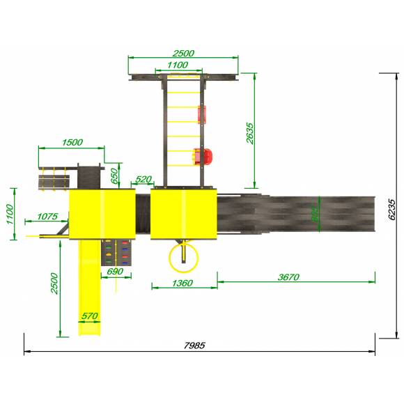 Детская площадка Пикник «Black» Пацифик Light AllSeasons