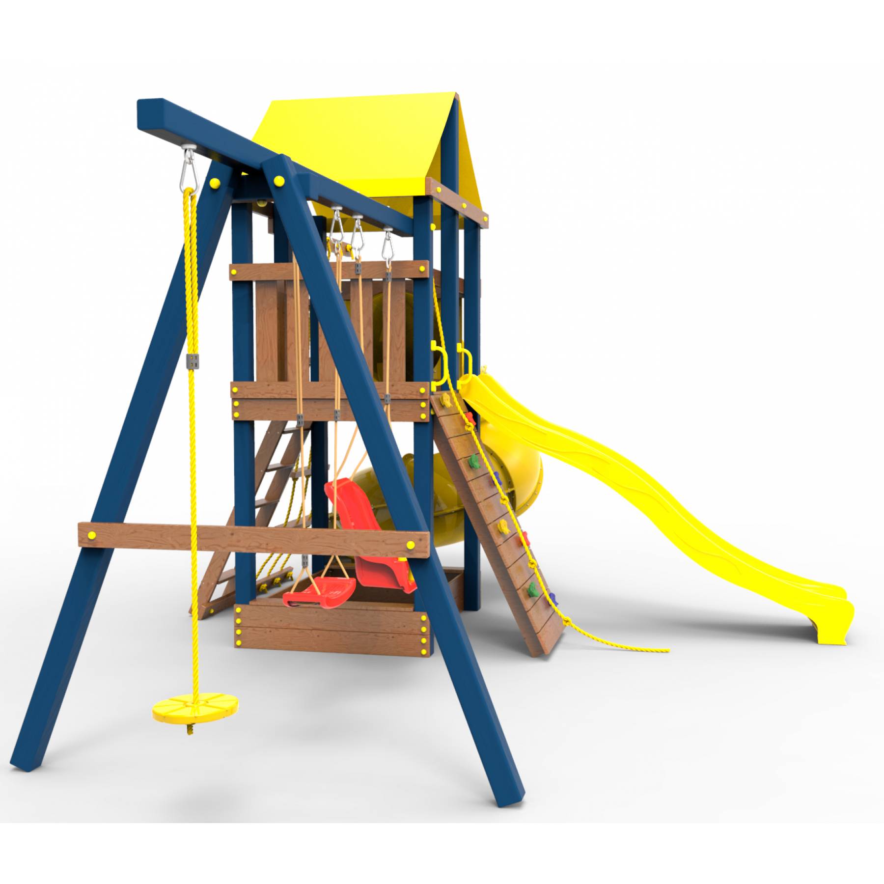 Детская площадка  Пикник «Элит» с винтовой трубой (синий)