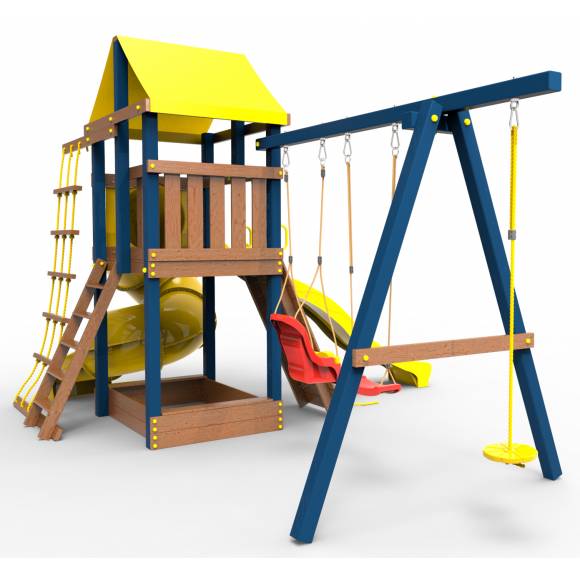 Детская площадка  Пикник «Элит» с винтовой трубой (синий)