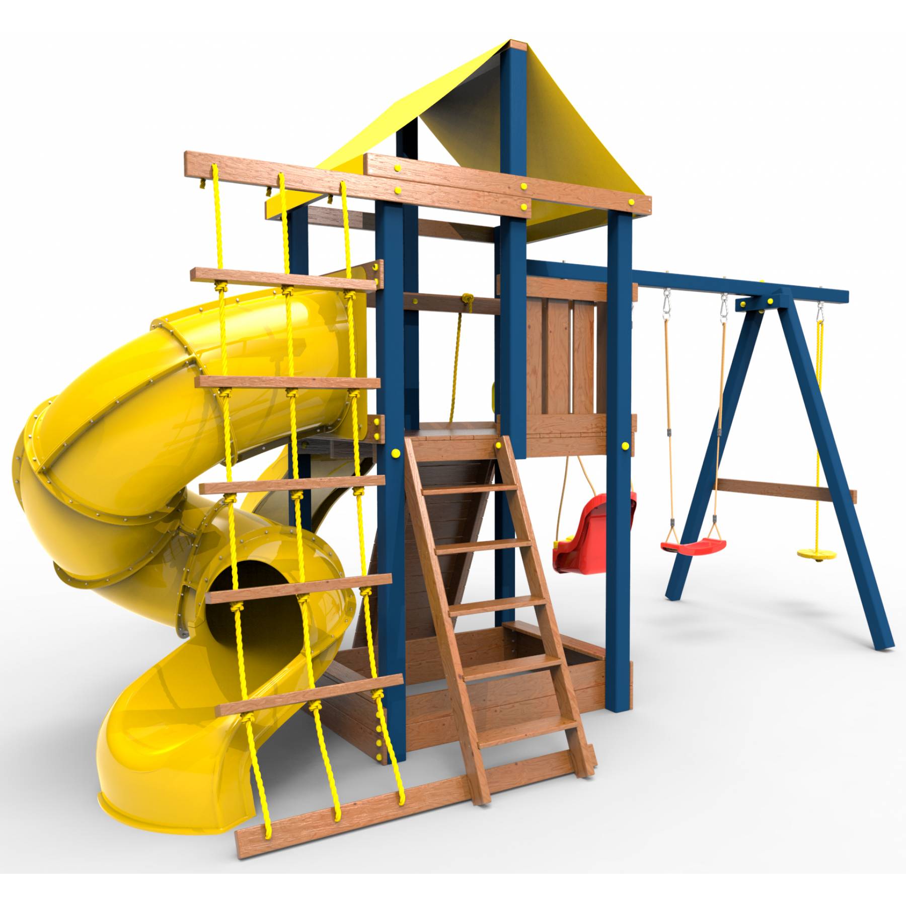 Детская площадка  Пикник «Элит» с винтовой трубой (синий)