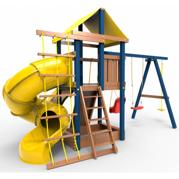 Детская площадка  Пикник «Элит» с винтовой трубой (синий)