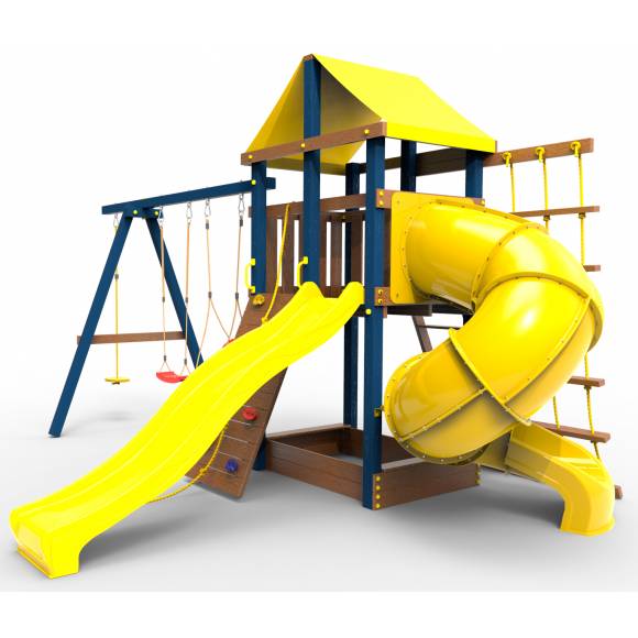 Детская площадка  Пикник «Элит» с винтовой трубой (синий)