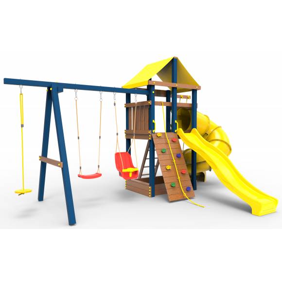 Детская площадка  Пикник «Элит» с винтовой трубой (синий)