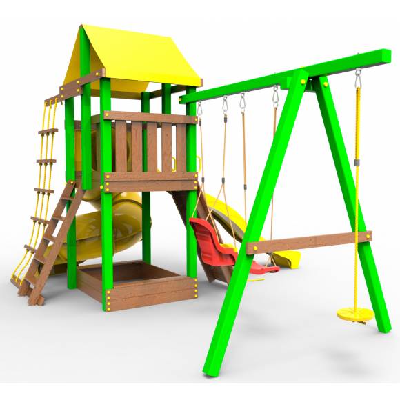 Детская площадка  Пикник «Элит» с винтовой трубой (зеленый)