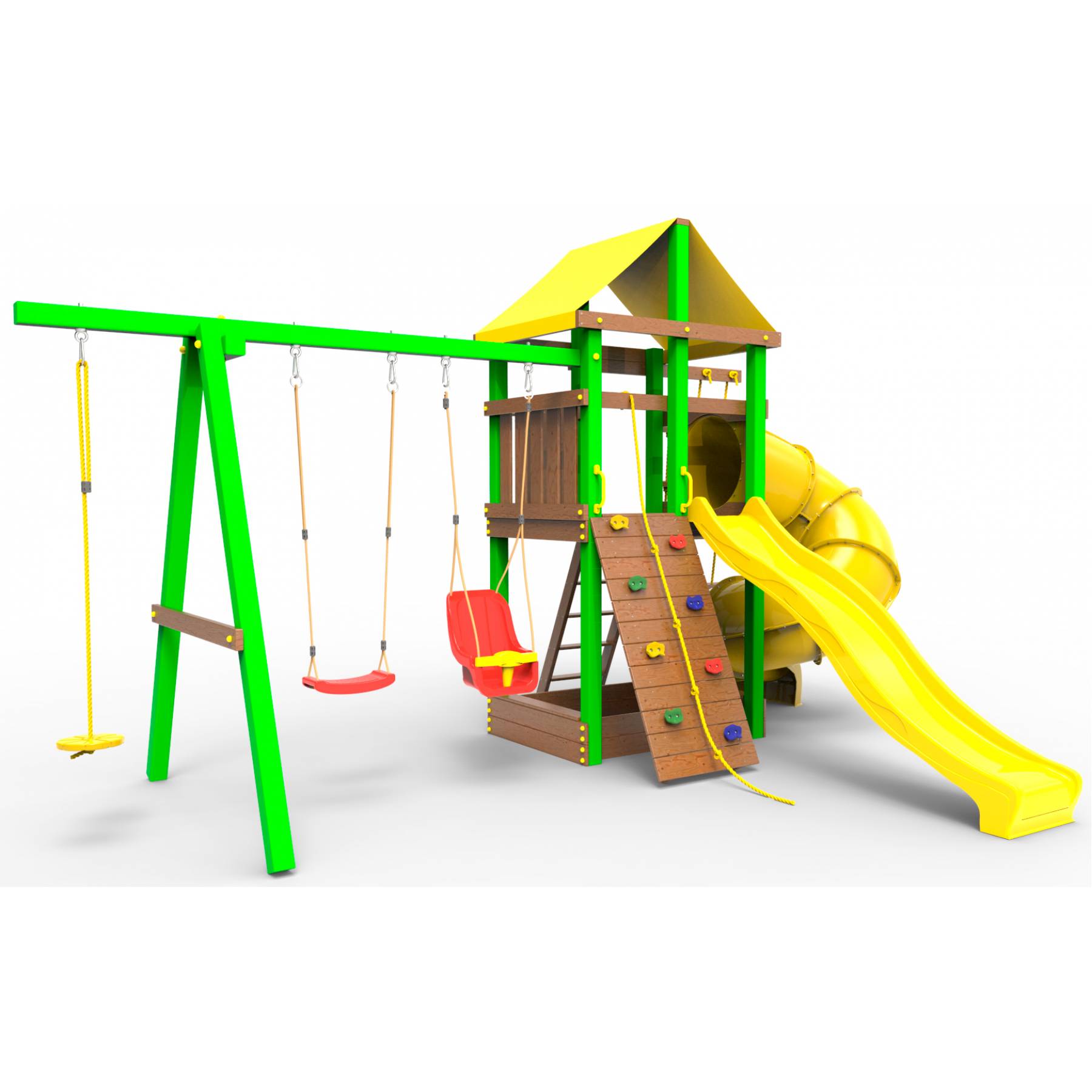 Детская площадка  Пикник «Элит» с винтовой трубой (зеленый)
