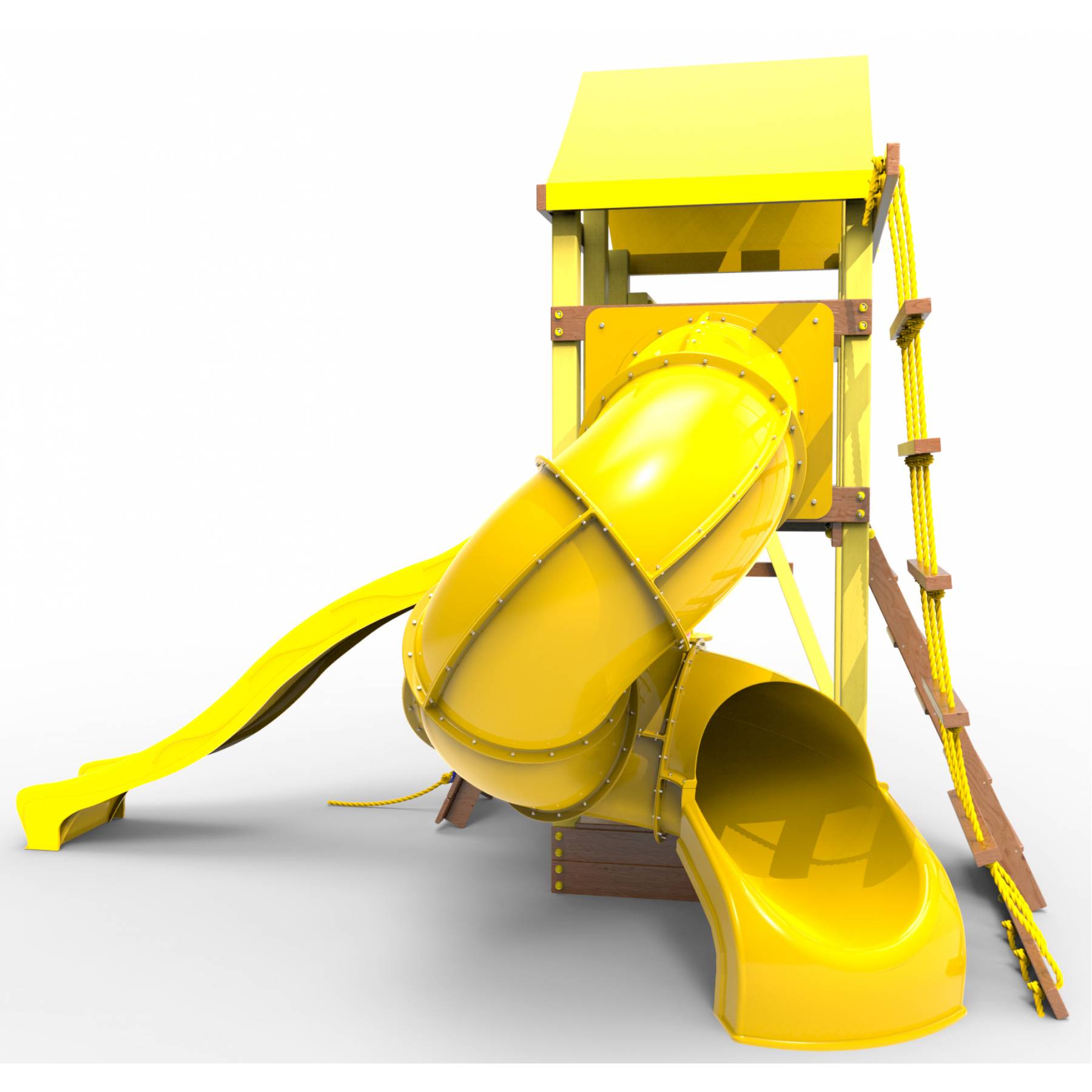 Детская площадка  Пикник «Элит» с винтовой трубой (желтый)