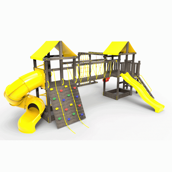 Детская площадка Пикник «Black» Кракен с винтовой трубой