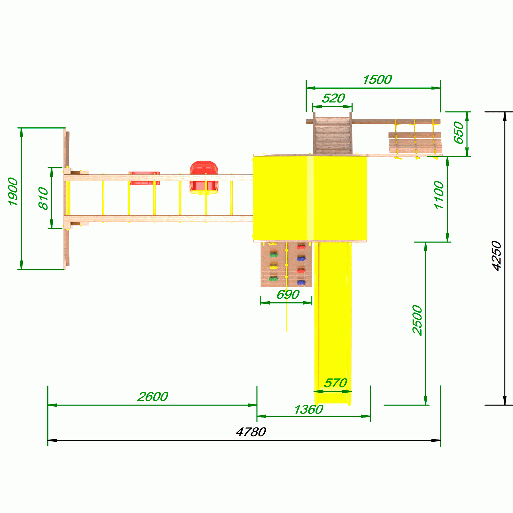 Детская площадка  Пикник «Оптимус» с рукоходом