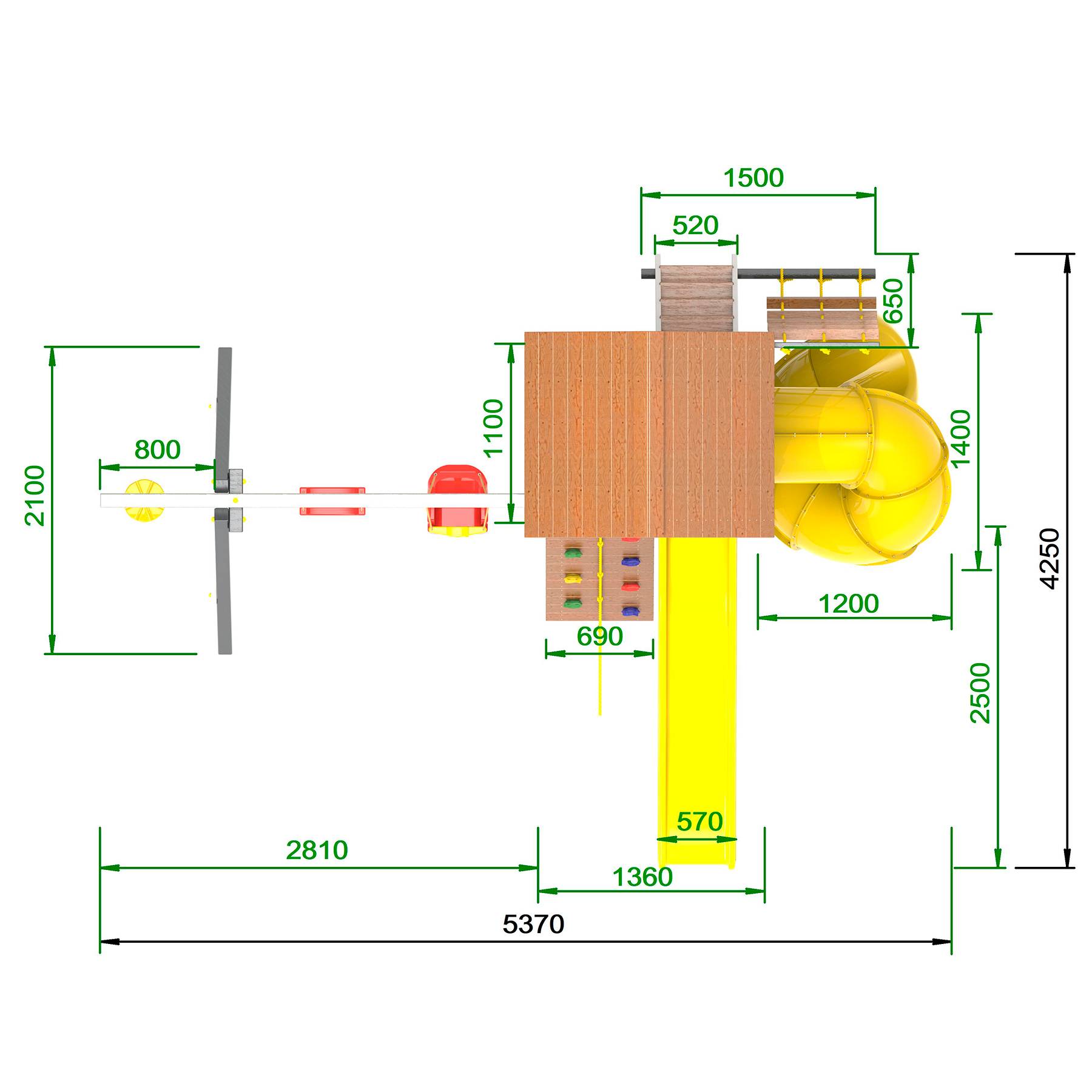 Детская площадка Пикник «Ультра» с винтовой трубой