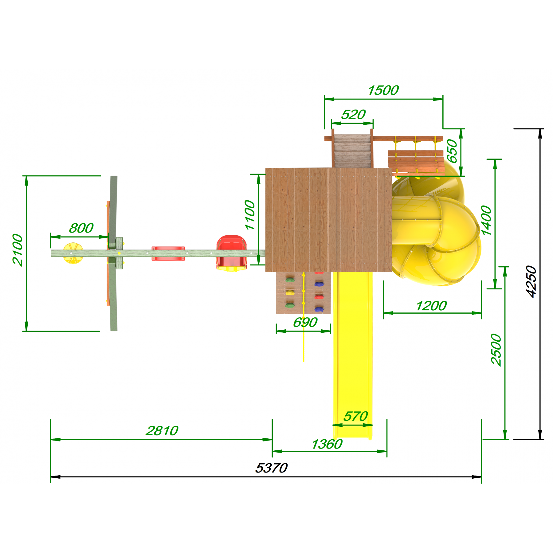 Детская площадка Пикник «Вега Д» с винтовой трубой