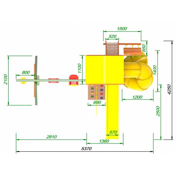 Детская площадка Пикник «Вега» с винтовой трубой