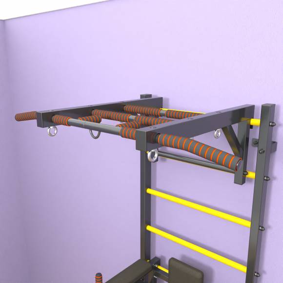 Шведская стенка «LittleSport» Graphite Long 2.0 желтые ступени