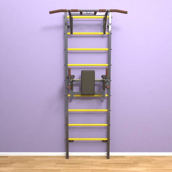 Шведская стенка «LittleSport» Graphite Pull-Up 2.0 желтые ступени