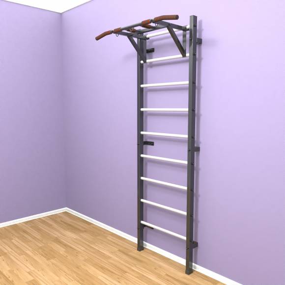 Шведская стенка «LittleSport» Graphite Pull-Up белые ступени