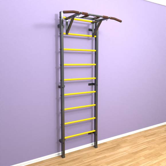 Шведская стенка «LittleSport» Graphite Pull-Up желтые ступени
