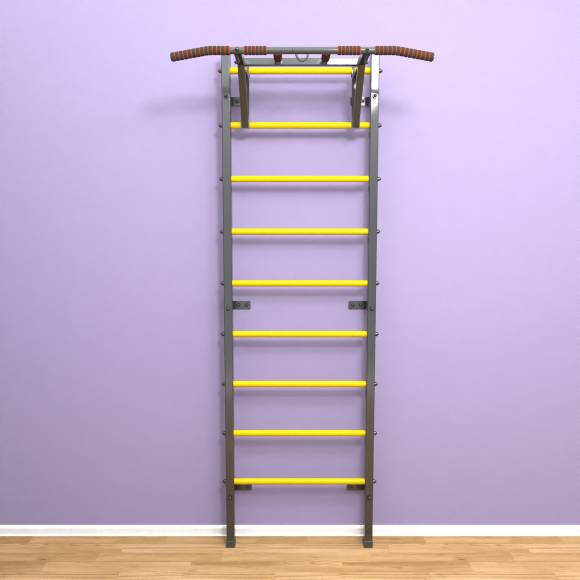 Шведская стенка «LittleSport» Graphite Pull-Up желтые ступени