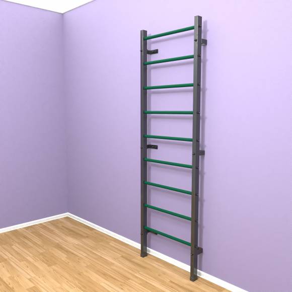 Шведская стенка «LittleSport» Graphite зеленые ступени