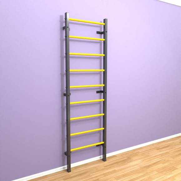 Шведская стенка «LittleSport» Graphite желтые ступени