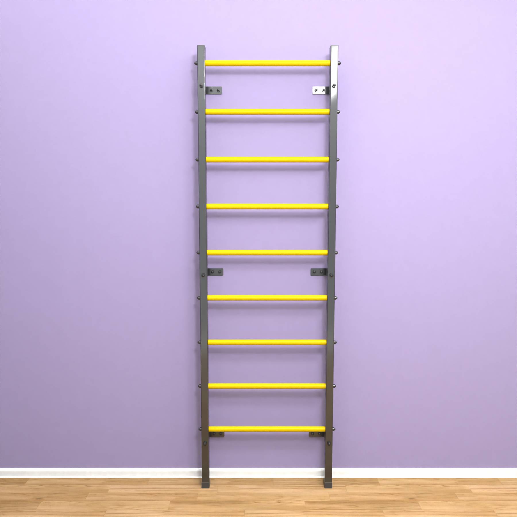 Шведская стенка «LittleSport» Graphite желтые ступени