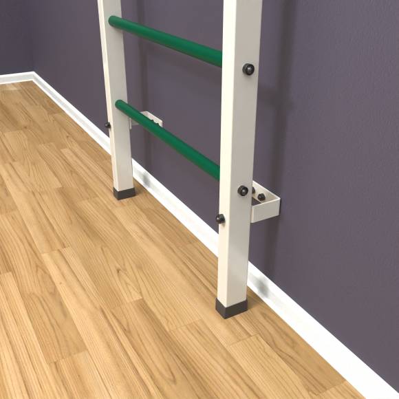 Шведская стенка «LittleSport» White Long зеленые ступени
