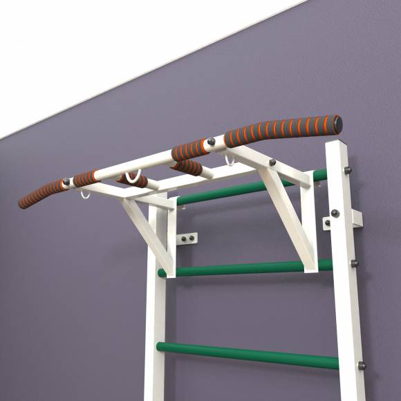 Шведская стенка «LittleSport» White Pull-Up зеленые ступени