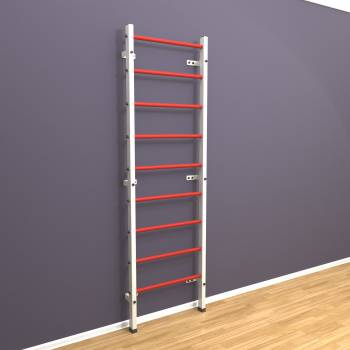 Шведская стенка «LittleSport» Белый красные ступени