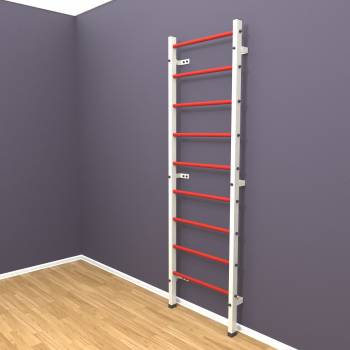 Шведская стенка «LittleSport» Белый красные ступени