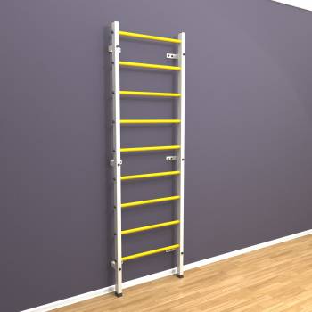 Шведская стенка «LittleSport» Белый желтые ступени