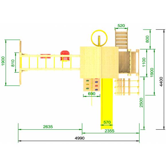 Детская площадка  Пикник «Стандарт Д» Макси с рукоходом Вираж