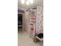 Деревянная шведская стенка «Кастерли» White с турником красные ступени