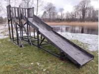 Детская площадка - деревянная горка Пикник «Зима №3» Black